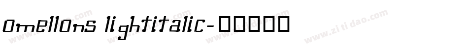 Omellons LightItalic字体转换